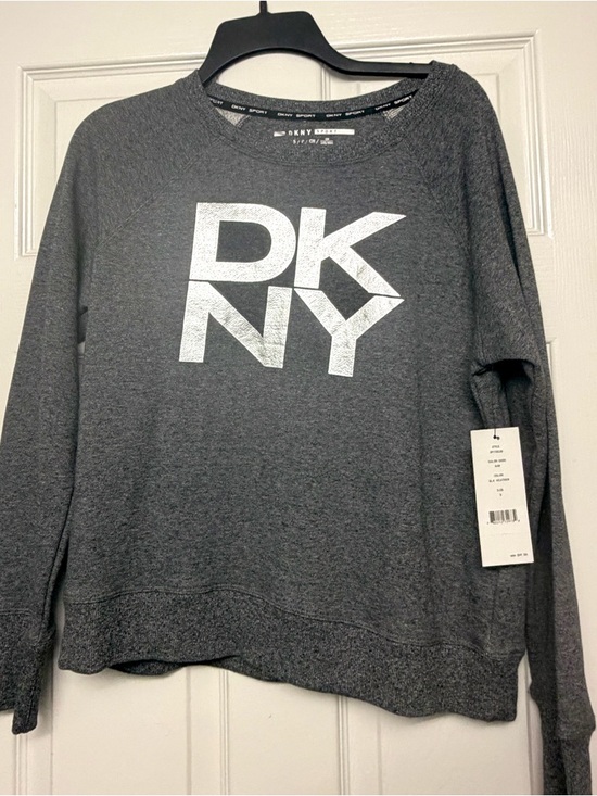 Dkny Sweaters - DKNY Gray Crewneck Sweatshirt with White Logo